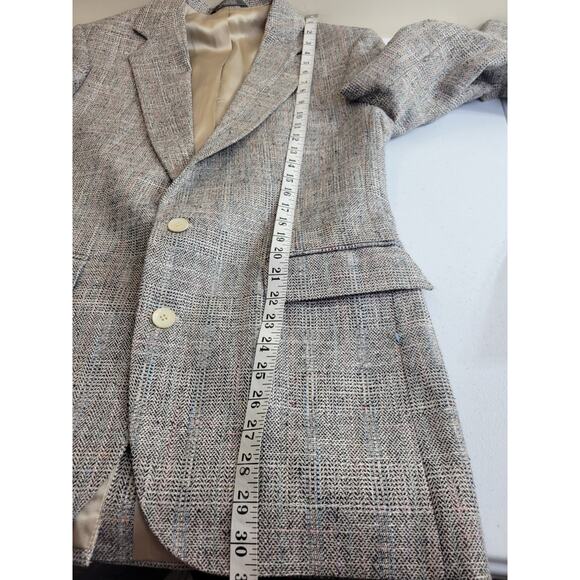 Imperial Haggar Sport Coat Suit Men's Size 42 Gray Blue 2-Button Tweed Formal - Picture 4 of 16